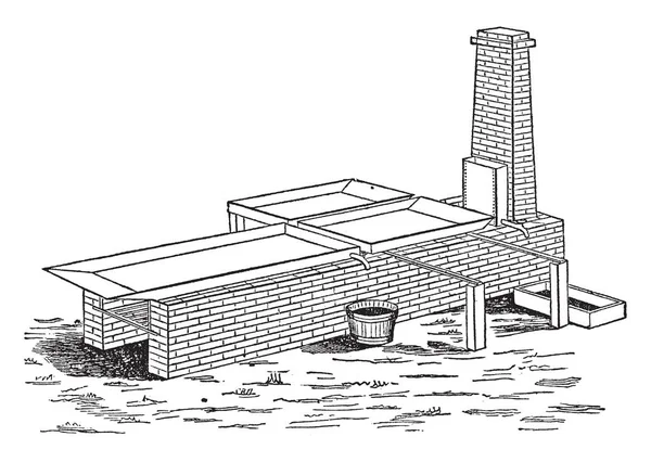 Questa Illustrazione Rappresenta Processo Evaporazione Intermittente Che Viene Realizzato Sotto — Vettoriale Stock