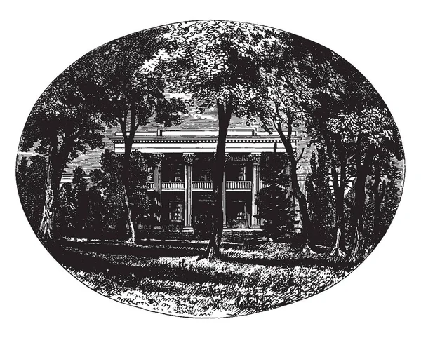 Afbeelding Toont Hermitage Van Andrew Jackson Afbeelding Toont Het Mausoleum — Stockvector