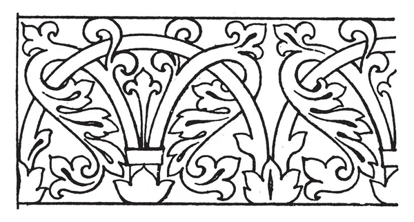 Ornamento Mosaico Link Border Fue Diseñado Durante Época Bizantina San — Vector de stock