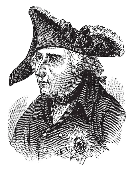 Frédéric Prusse 1712 1786 Fut Roi Prusse 1740 1786 Dessin — Image vectorielle