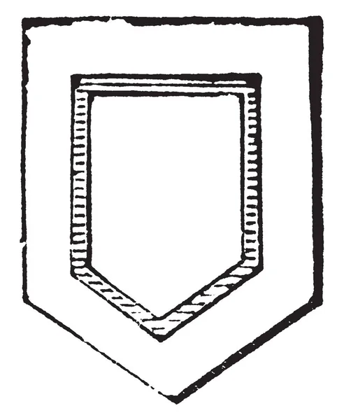 Orle 有一个从属普通由双线 复古线画或雕刻插图 — 图库矢量图片