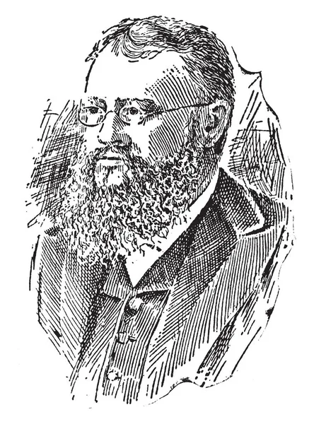 John Fiske 1842 1901 Fue Filósofo Historiador Estadounidense Que Dio — Vector de stock