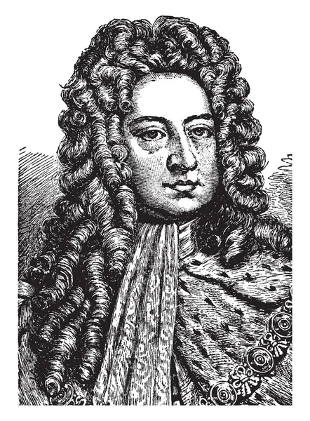Rei Jorge Grã Bretanha 1660 1727 Ele Foi Rei Grã — Vetor de Stock