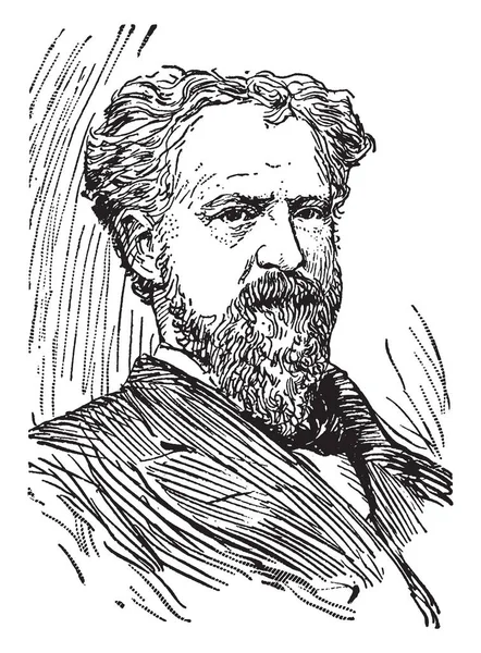 ロスコー Conkling 1829 1888 彼は政治家 米国下院議員と共和党とウティカ ビンテージの線描画や彫刻イラストの市長の強固な派閥のリーダー ニューヨークからの米国の上院議員 — ストックベクタ