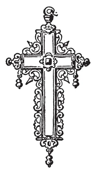 Σταυρός Δημιουργήθηκε Από Μια Γερμανική Τεχνίτη Του 16Ου Αιώνα Εκλεκτής — Διανυσματικό Αρχείο
