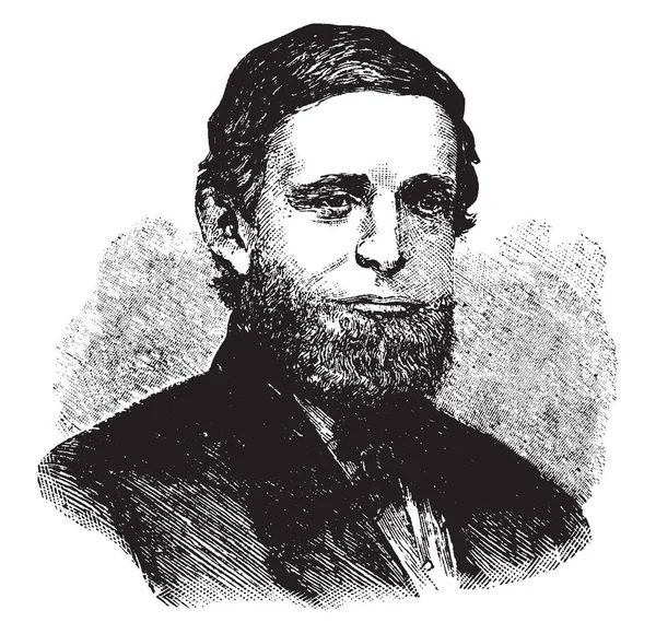 Schuyler Colfax 1823 1885 Hij Een Journalist Zakenman Politicus Uit — Stockvector