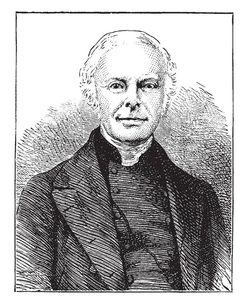 Révérend John Keble 1792 1866 Était Ecclésiastique Poète Anglais Dessin — Image vectorielle