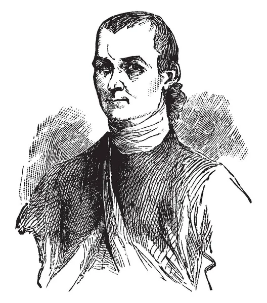 Samuel Kirkland 1741 1808 Był Presbyterian Minister Misjonarz Wśród Ludów — Wektor stockowy
