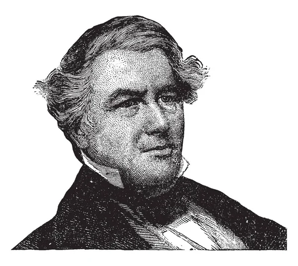 Millard Fillmore 1800 1874 Fue Decimotercer Presidente Los Estados Unidos — Archivo Imágenes Vectoriales