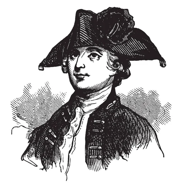 Edmund Fanning, 1739-1818, o bir İngiliz Kuzey Amerika kolonyal yönetici, askeri lider ve Nova Scotia, vintage çizgi çizme veya oyma illüstrasyon vali oldu