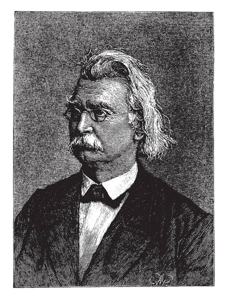 Karl Richard Lepsius 1810 1884 Pioneering Prussian Egyptologist Linguist Pioneer — Stock Vector