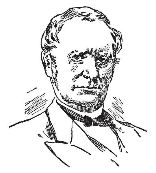 Thomas Andrews Hendricks 1819 1885 Hij Een Amerikaans Politicus Advocaat — Stockvector