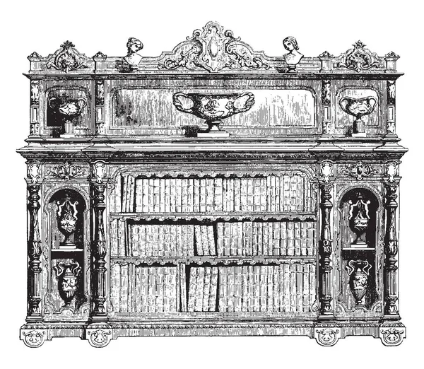 Librería Tiene Tres Estantes Para Sostener Libros Soporte Para Sostener — Archivo Imágenes Vectoriales