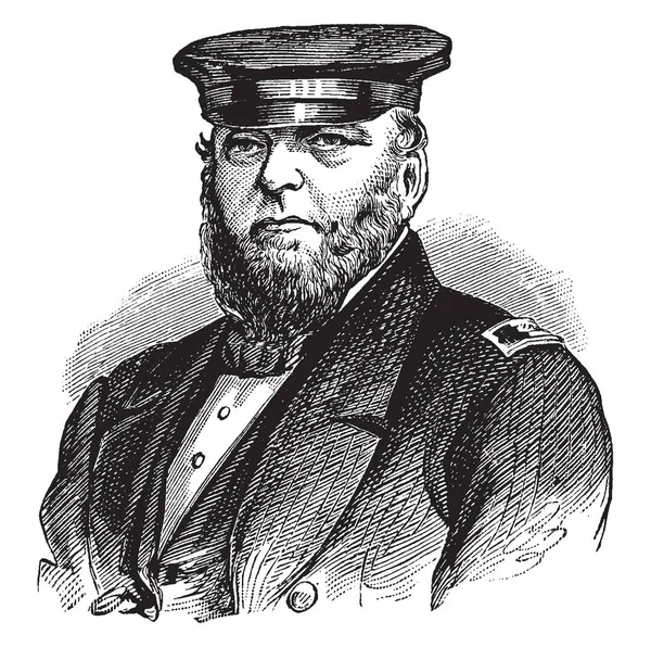 Louis Malesherbes Goldborough 1805 1877 Rear Admiral United States Navy — Stock Vector
