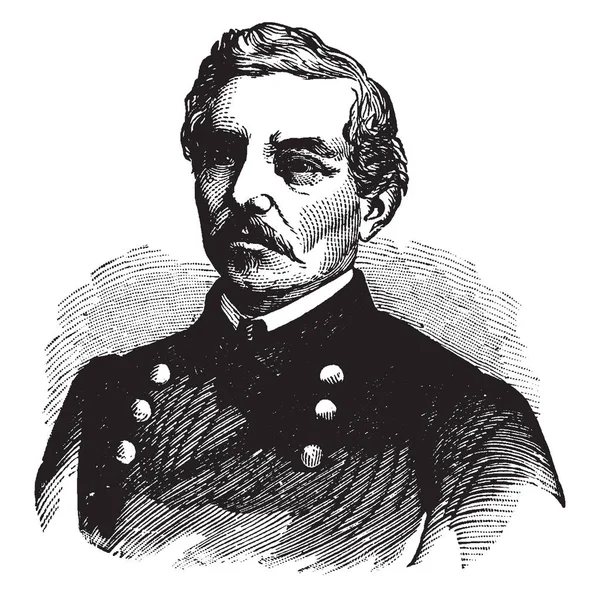 General Pierre Gustave Toutant Beauregard 1818 1893 Han Var Amerikansk — Stock vektor