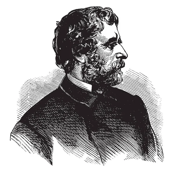 John Charles Fremont 1813 1890 Volt Amerikai Felfedező Politikus Katona — Stock Vector
