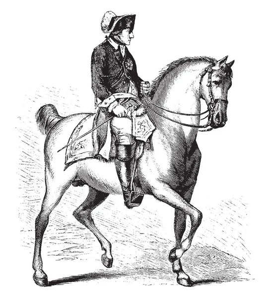 Frédéric Prusse Cheval 1712 1786 Roi Prusse 1740 1786 Dessin — Image vectorielle