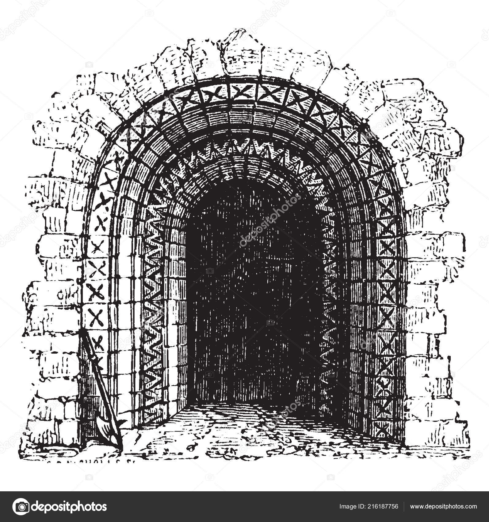 Norman Doorway Cathedral Church Abbey Door Gothic Norman