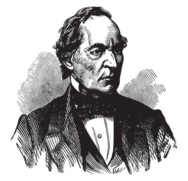 Robert Patterson, 1792-1881, o Amerika Birleşik Devletleri Tümgeneral Amerikan İç Savaşı, vintage çizgi çizme veya oyma illüstrasyon sırasında yapıldı.