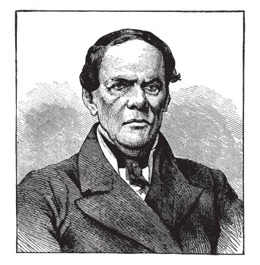 Antonio Lopez de Santa Ana, 1794-1876'ya, o bir Meksikalı siyasetçi ve çizim veya illüstrasyon oyma genel, vintage çizgi oldu