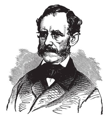 John Adolph Dahlgren, 1809-1870, o kim onun hizmetin mühimmat bölümü kurulmuş ve topçu, vintage çizgi çizme veya oyma illüstrasyon önemli gelişmeler başlattı Amerika Birleşik Devletleri Deniz Kuvvetleri ve siyasetçi