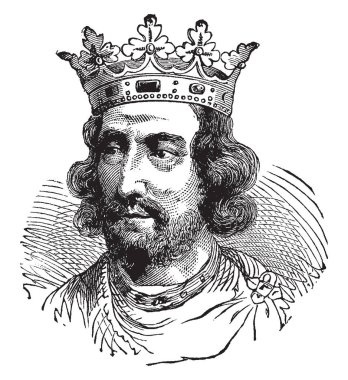 Henry III İngiltere'nin, İngiltere, İrlanda Lord ve Duke 1216-1272, Aquitaine, vintage çizgi çizme veya illüstrasyon oyma kralı yapıldı.