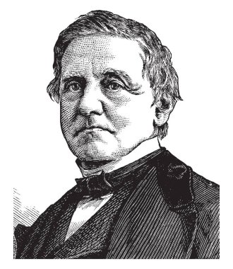 Samuel Jones Tilden, 1814-1886, o New York ve 1876 tartışmalı seçimde Başkan, vintage çizgi çizme veya oyma illüstrasyon için Demokrat aday 25 Valisi oldu