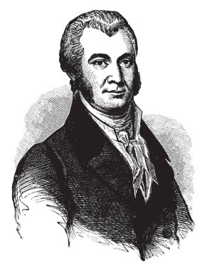 James Asheton Bayard, 1767-1815, Amerikalı bir avukat, politikacı ve federalist parti üyesi, ABD temsilcisi ve Delaware, vintage çizgi çizme veya oyma illüstrasyon Eyaleti senatörü olarak görev yaptı