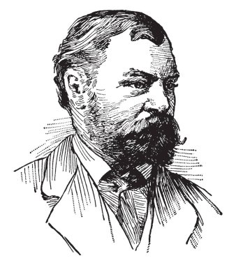 Robert Todd Lincoln, 1843-1926, o bir Amerikan politikacı, avukat ve işadamı, vintage çizgi çizme veya oyma illüstrasyon yapıldı.