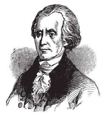Richard Henry Lee, 1732-1794, o Virginia'dan, ikinci Kıta Kongresi, vintage çizgi çizme veya oyma illüstrasyon çekimde için ünlü bir Amerikalı devlet adamı