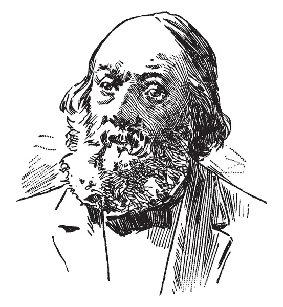 Edward Everett Hale 1822 1909 Fue Escritor Historiador Ministro Unitario — Archivo Imágenes Vectoriales