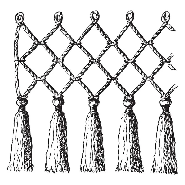 Rope Netting Once Simple Effective Netting May Made Heavy Rope — Stock vektor