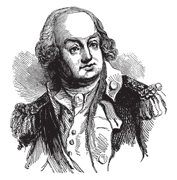 벤자민 1733 1810 육군에 동안에 혁명적인 빈티지 — 스톡 벡터