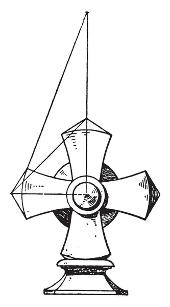 Agit Une Image Croix Décorée Avec Les Quatre Faces Portent — Image vectorielle