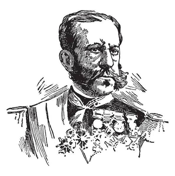 Valeriano Weyler 1838 1930 Hän Oli Espanjalainen Kenraali Siirtomaa Hallintovirkamies — vektorikuva