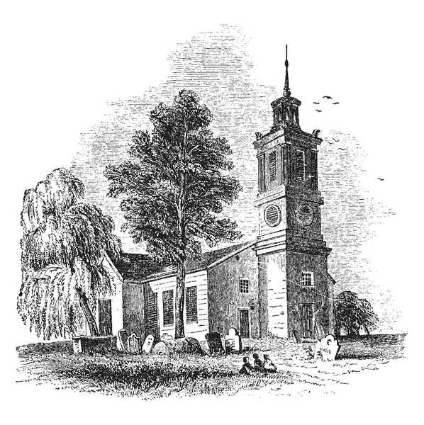 Kościół Michała Jest Zabytkowy Kościół Najstarszy Zachowanych Struktury Religijnej Domy — Wektor stockowy