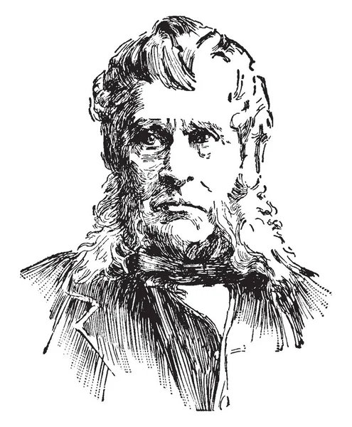 John Bigelow 1817 1911 Era Avvocato Statista Americano Disegno Linee — Vettoriale Stock