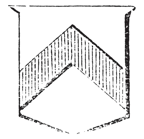 Tarcza Wyświetlono Chevron Jest Pół Szeroki Chevron Vintage Rysowania Linii — Wektor stockowy