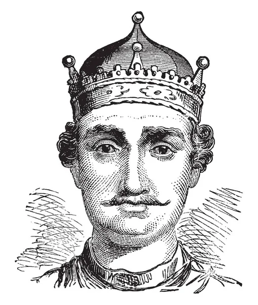 Guillermo Inglaterra 1028 1087 Fue Primer Rey Normando Inglaterra Dibujo — Vector de stock
