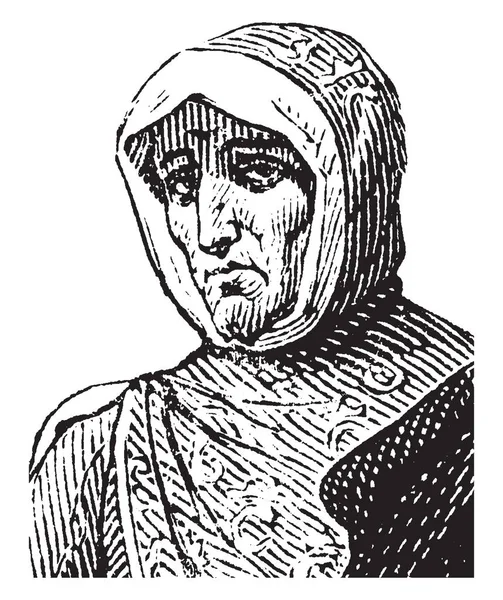 Giotto, 1276-1336, bir İtalyan ressam ve mimar Floransa, vintage çizgi çizme veya oyma illüstrasyon biriydi