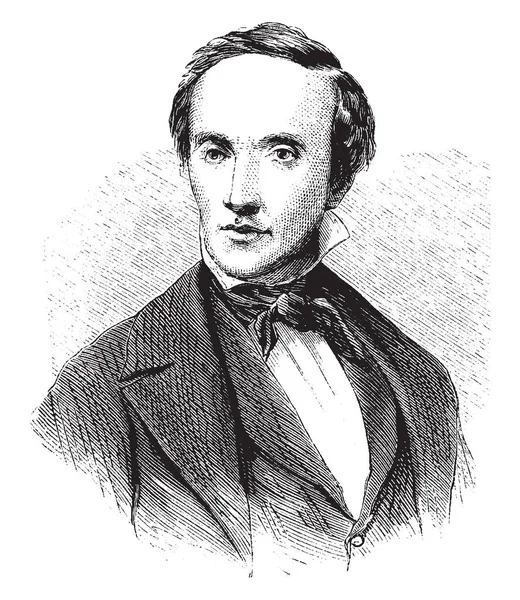 데이비드 1807 1860 저명한 미국의 빈티지 — 스톡 벡터
