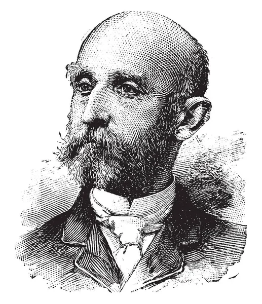 Alfred Thayer Mahan 1840 1914 Fue Oficial Naval Historiador Los — Vector de stock