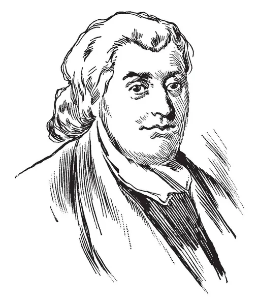 Thomas Fairfax 1693 1781 Hij Een Schotse Peer Vintage Lijntekening — Stockvector