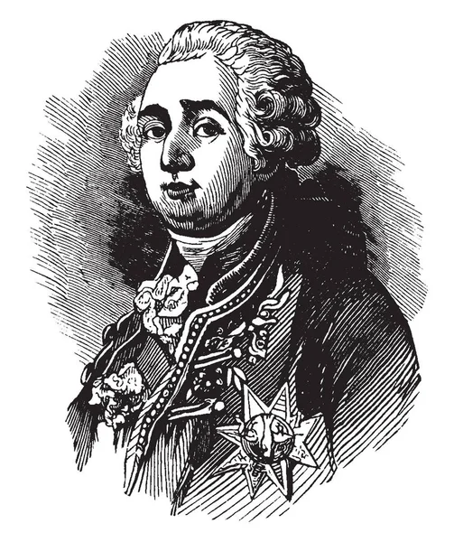 Luis Xvi 1754 1793 Fue Último Rey Francia Antes Revolución — Vector de stock