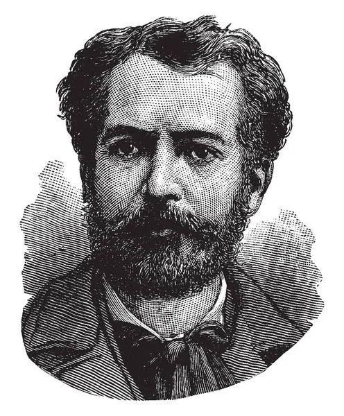 Frdric Auguste Bartholdi 1834 1904 Foi Escultor Francês Famoso Por —  Vetores de Stock