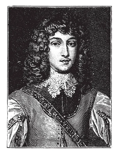 Принц Руперт Рейнский 1619 1682 Немецким Солдатом Адмиралом Учёным Колониальным — стоковый вектор