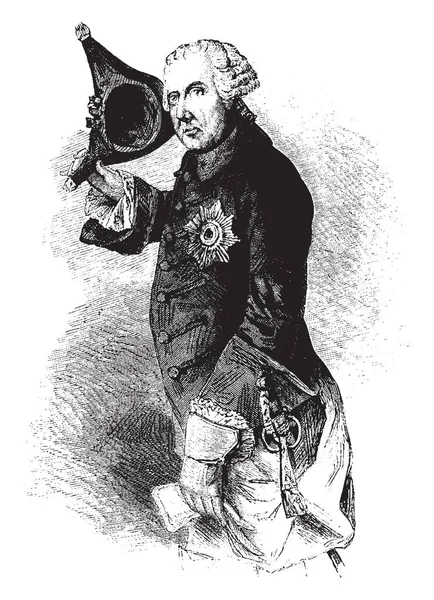 Frédéric Prusse 1712 1786 Fut Roi Prusse 1740 1786 Dessin — Image vectorielle