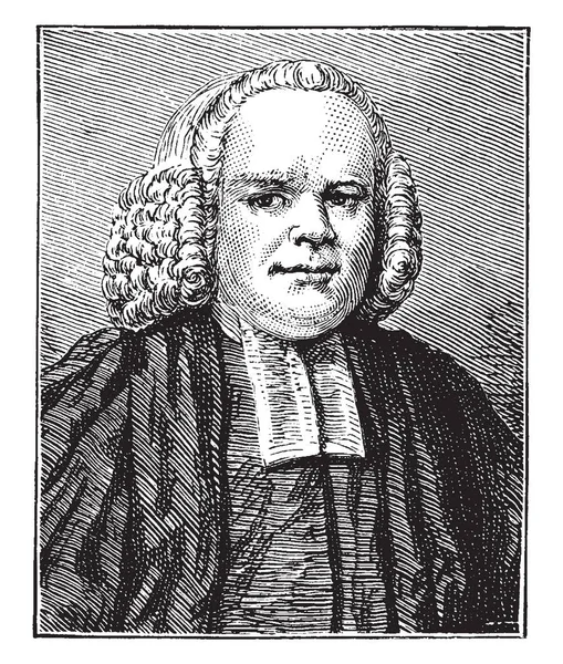 George Whitefield 1714 1770 Preacher Church England Leader Methodist Movement — Stock Vector