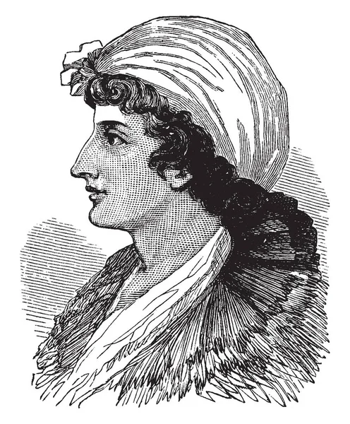 Christina Harriet Acland 1750 1815 Była Brytyjski Szlachcianki Pielęgniarka Vintage — Wektor stockowy