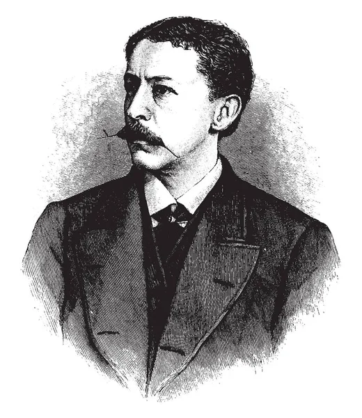 Thomas Bailey Aldrich 1837 1907 Fue Escritor Poeta Crítico Editor — Archivo Imágenes Vectoriales